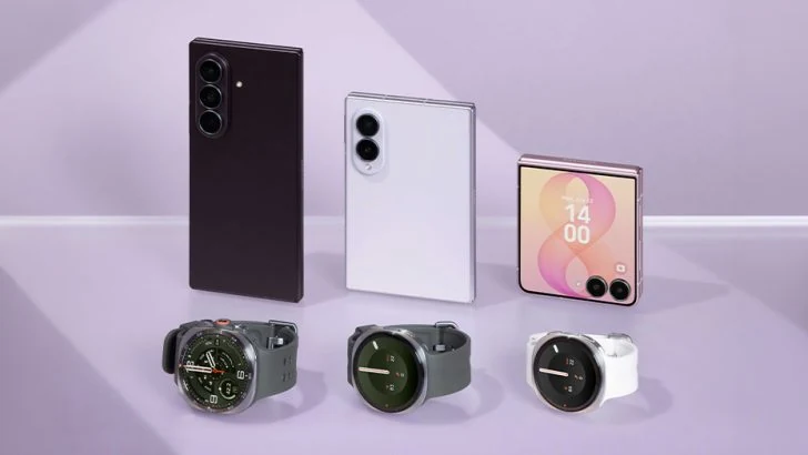 三星官方配图：新一代 Galaxy 折叠手机与智能手表产品组合